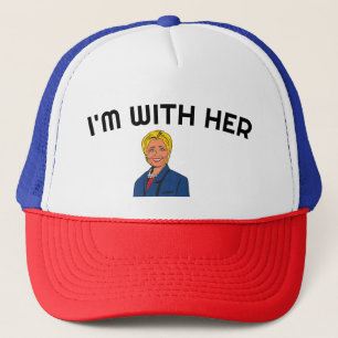 "Ik ben bij haar" Hilary Clinton Trucker Redneck P Trucker Pet