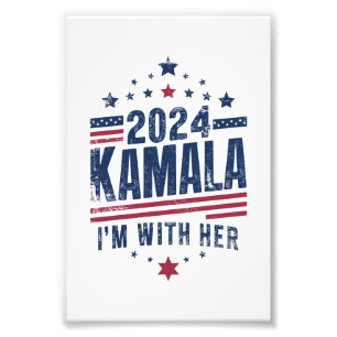 Ik ben bij haar Kamala Stem Voor 2024 Kamala-Harri Foto Afdruk