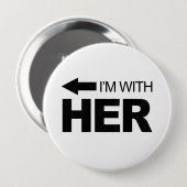 Ik ben bij haar (links) ronde button 4,0 cm (Voorkant /achterkant)