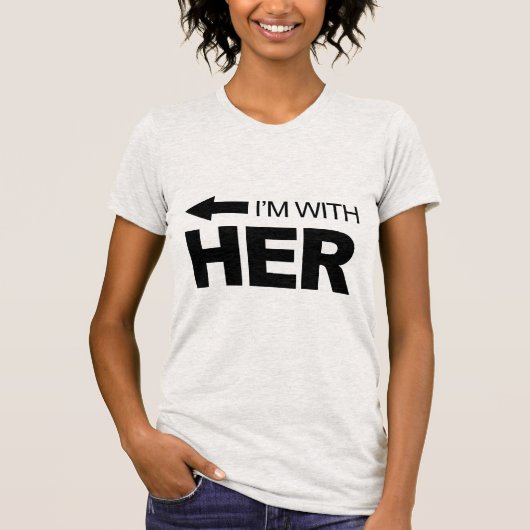 Ik ben bij haar (links) t-shirt (Voorkant)