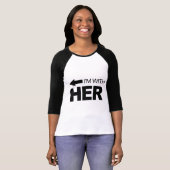 Ik ben bij haar (links) t-shirt (Voorkant volledig)