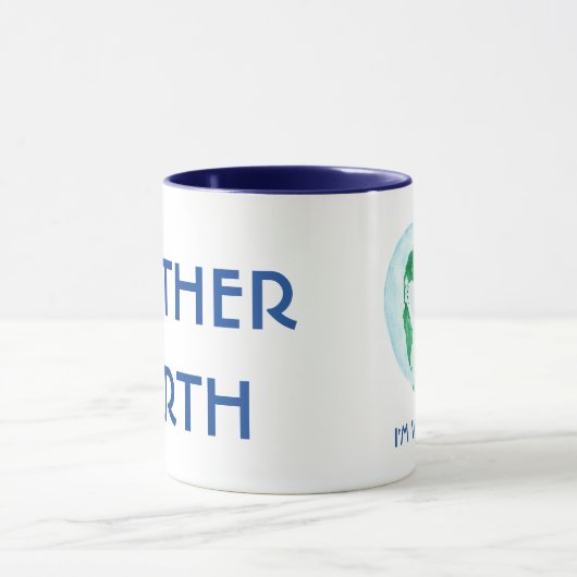 Ik ben bij haar Mok - Moeder Aarde Wereldkaart Art (Midden)