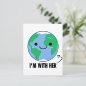 Ik ben bij haar - Planet Earth Day Briefkaart (Staand voorkant)