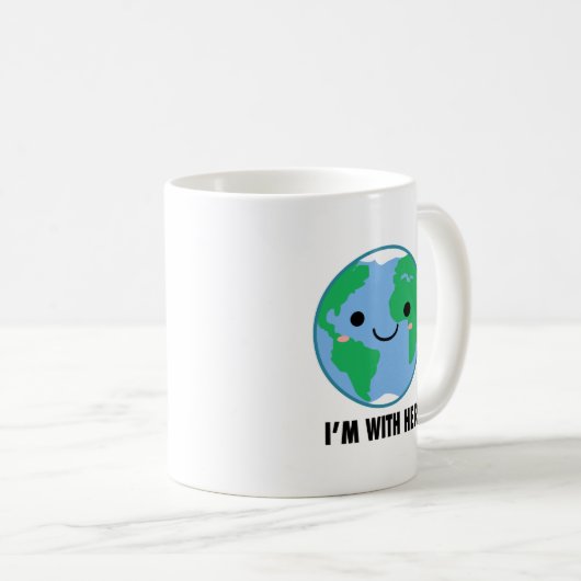 Ik ben bij haar - Planet Earth Day Koffiemok (Voorkant rechts)