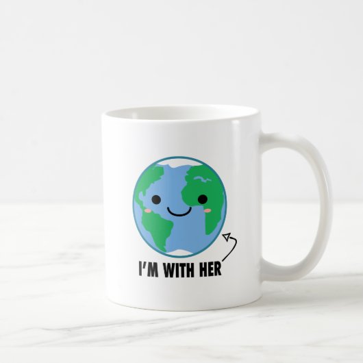Ik ben bij haar - Planet Earth Day Koffiemok (Rechts)