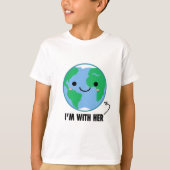 Ik ben bij haar - Planet Earth Day T-shirt (Voorkant)