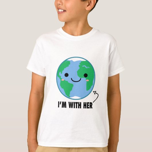 Ik ben bij haar - Planet Earth Day T-shirt (Voorkant)