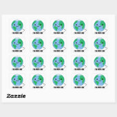 Ik ben bij haar - Planet Earth Day Vierkante Sticker (Vel)