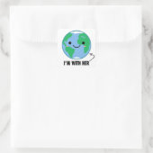 Ik ben bij haar - Planet Earth Day Vierkante Sticker (Tas)