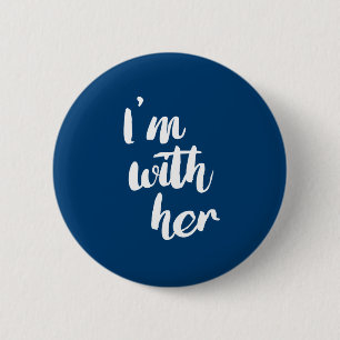 Ik ben bij haar Poster voor kalligrafie — Verkie Ronde Button 5,7 Cm