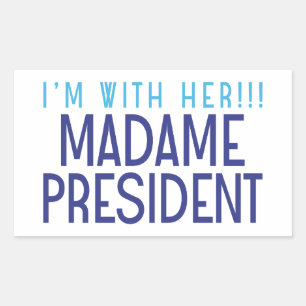 IK BEN BIJ HAAR!! RECHTHOEKIGE STICKER