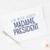 IK BEN BIJ HAAR!! RECHTHOEKIGE STICKER (Envelop)