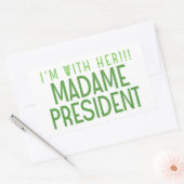 IK BEN BIJ HAAR!! RECHTHOEKIGE STICKER (Envelop)