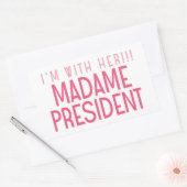 IK BEN BIJ HAAR!! RECHTHOEKIGE STICKER (Envelop)