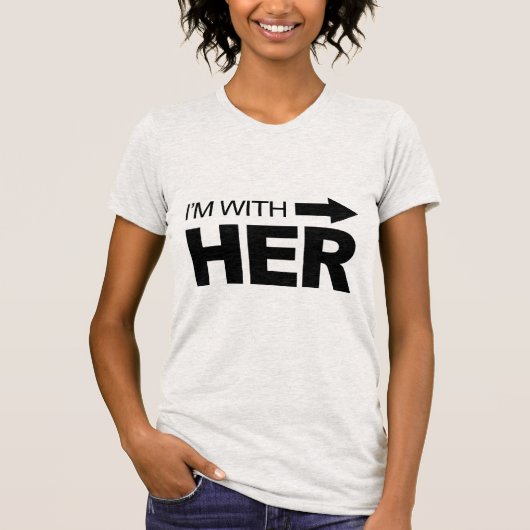 Ik ben bij haar (rechts) t-shirt (Voorkant)
