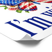 Ik ben bij haar Schattigee Kamala Harris vlinder Poster (Hoek)