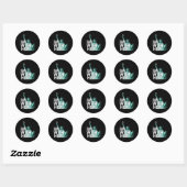 Ik ben bij haar - Vrijheidsbeeld Ronde Sticker (Vel)