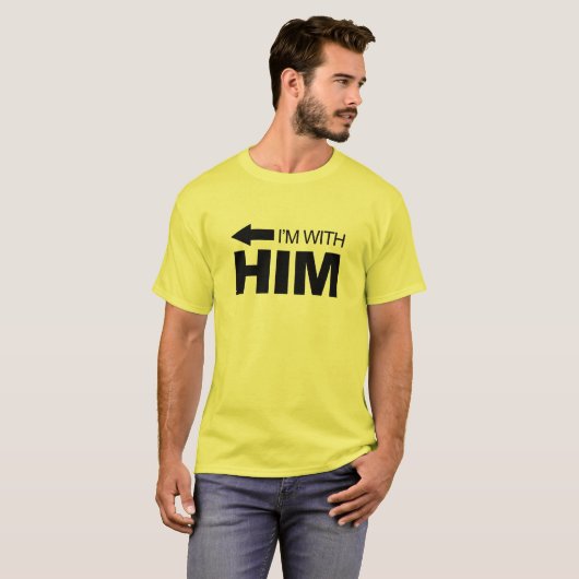 Ik ben bij hem (links) t-shirt (Voorkant volledig)
