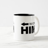 Ik ben bij hem (links) tweekleurige koffiemok (Voorkant rechts)