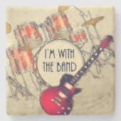Ik ben bij het Band Stone Onderzetter (Voorkant)