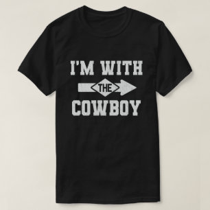 Ik ben bij het cowboy grappige paar Halloween kost T-shirt