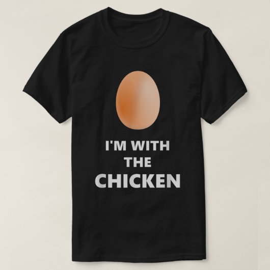 Ik Ben Bij Het Grappige Kippenei Shirt (Design voorkant)