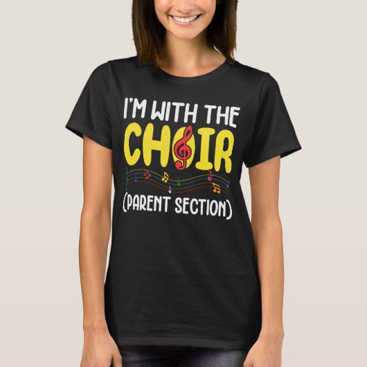 Ik ben bij het koor t-shirt (Voorkant)