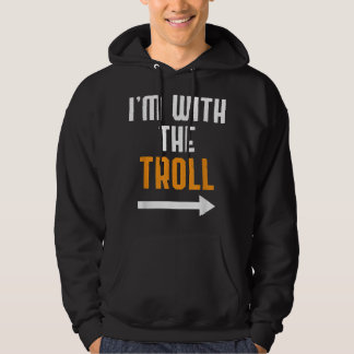 Ik ben bij het Troll Costume Funny Halloween Coupl Hoodie