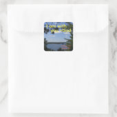 Ik ben bij je - meer uitzicht (Boundary Waters) Vierkante Sticker (Tas)