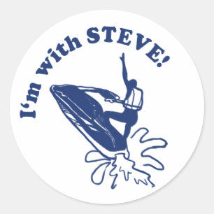 Ik ben bij JET BIKE STEVE! Ronde Sticker
