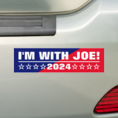 Ik ben bij Joe. Amerikaanse presidentsverkiezingen Bumpersticker (Op auto)