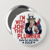Ik ben bij Joe de Plumber Button (Voorkant /achterkant)