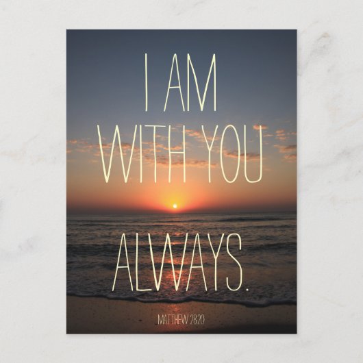 Ik ben bij jou Altijd Bijbelversie Briefkaart (Voorkant)