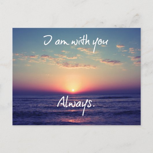 Ik ben bij jou Altijd Bijbelversie Briefkaart (Voorkant)