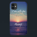 Ik ben bij jou Altijd Bijbelversie Case-Mate iPhone Case<br><div class="desc">Ik ben bij jullie Altijd Bijbelse koopwaar. Prachtig bijbel vers hoesje met zonsondergang over de oceaan achtergrond met tinten van blauw en sinaasappel. Bekijk alle bijbelverzen merchandise in onze winkel Christelijke offertes: Link hieronder:</div>