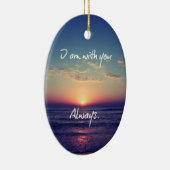 Ik ben bij jou Altijd Bijbelversie Keramisch Ornament (Rechts)