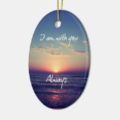Ik ben bij jou Altijd Bijbelversie Keramisch Ornament (Links)