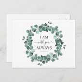 Ik ben bij jou altijd Christelijk Verse Rustic Briefkaart (Voorkant / Achterkant)