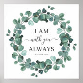 Ik ben bij jou altijd Christelijk Verse Rustic Poster (Voorkant)