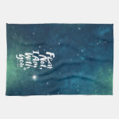 IK BEN bij jullie Christelijke God Jesus Space Theedoek (Horizontaal)