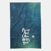 IK BEN bij jullie Christelijke God Jesus Space Theedoek (Verticaal)