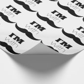 Ik ben bij Mustache Cadeaupapier (Hoek)