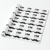 Ik ben bij Mustache Cadeaupapier (Uitgerold)
