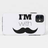Ik ben bij Mustache Case-Mate iPhone Case (Achterkant (horizontaal))