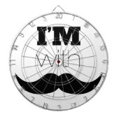 Ik ben bij Mustache Dartbord (Voorkant)