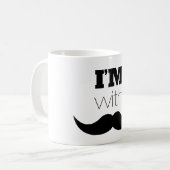 Ik ben bij Mustache Koffiemok (Voorkant links)