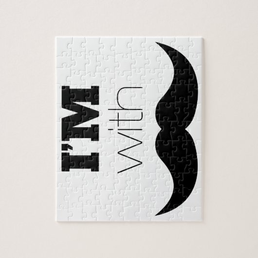 Ik ben bij Mustache Legpuzzel (Verticaal)