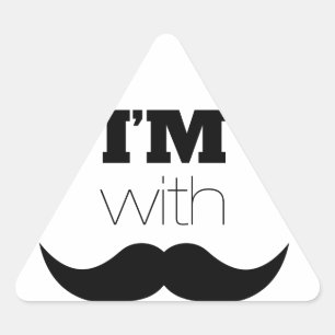 Ik ben bij Mustache Sticker