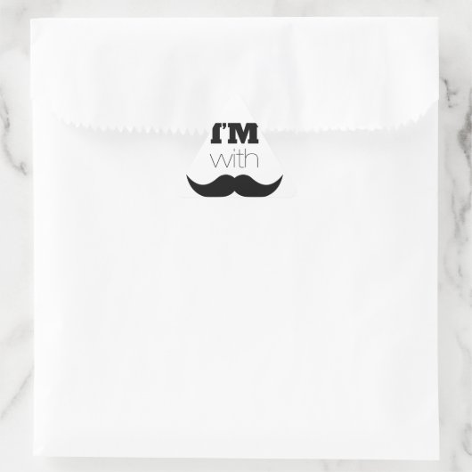 Ik ben bij Mustache Sticker (Tas)