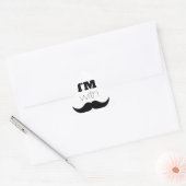 Ik ben bij Mustache Sticker (Envelop)